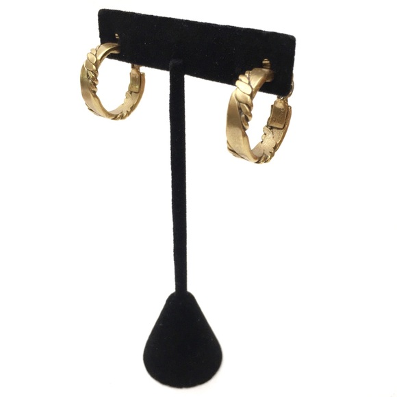 Vintage YSL Rope Chain Hoop Clip On Earrings - Picture 2 of 8